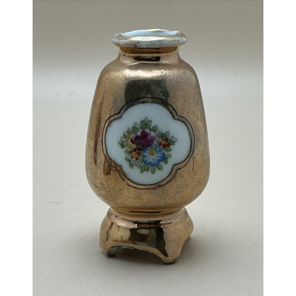 Miniature Vintage Japanese Porcelain Lusterware Vases Pitchers, Pre WW2 Lot of 7 - Picture 8 of 14